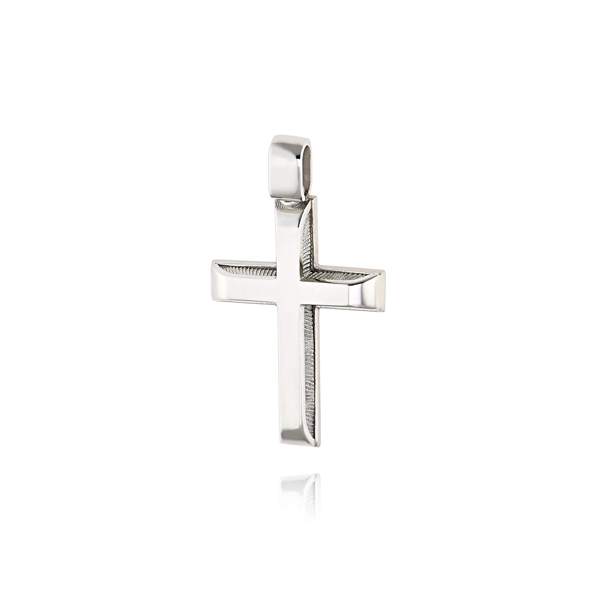 Σταυρός Βάπτισης Val΄Oro Σκέτος για Αγόρι Λευκό Χρυσό 14 Καρατίων Κ14 038163