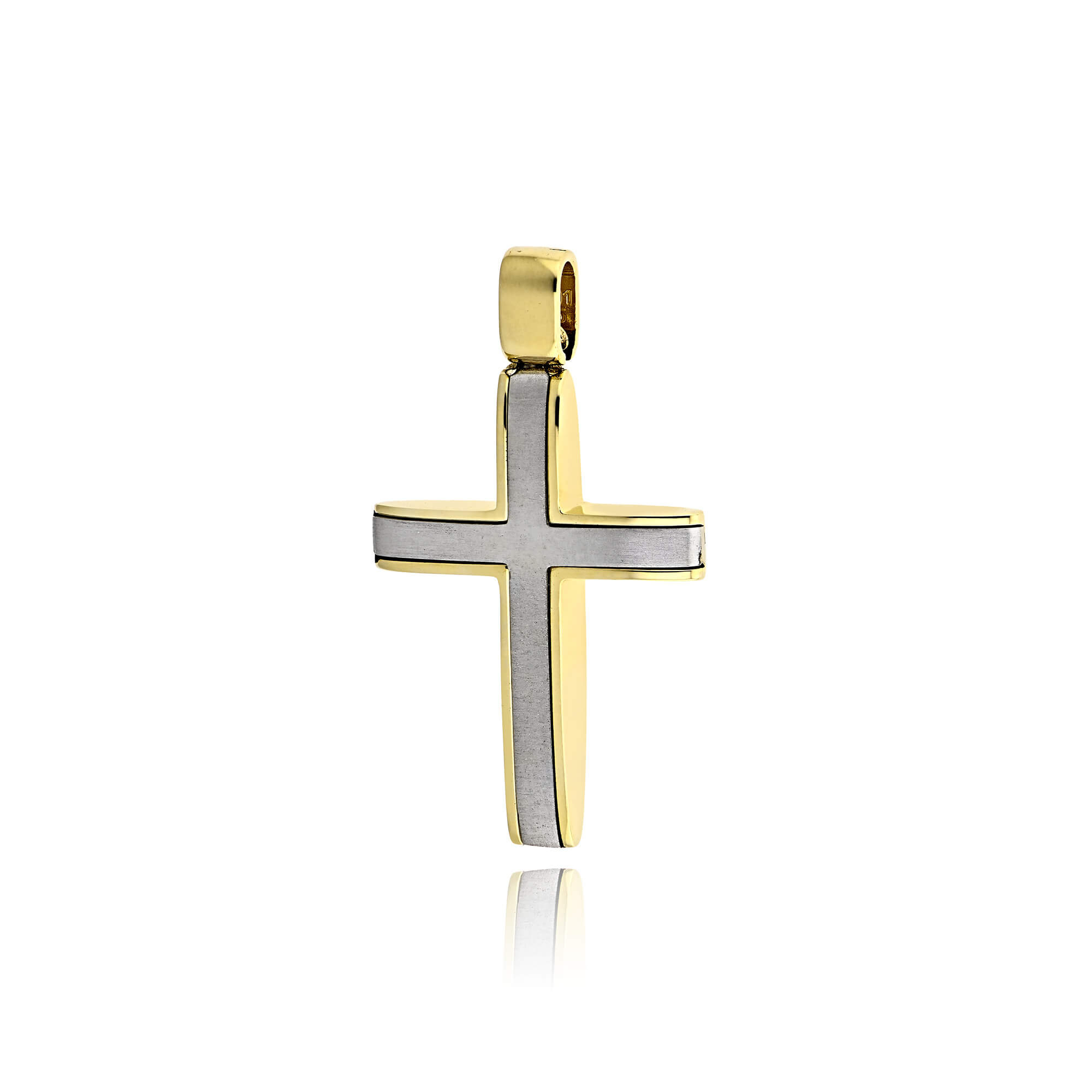 Σταυρός Βάπτισης Val΄Oro για Αγόρι Λευκό και Κίτρινο Χρυσό Κ14 038566