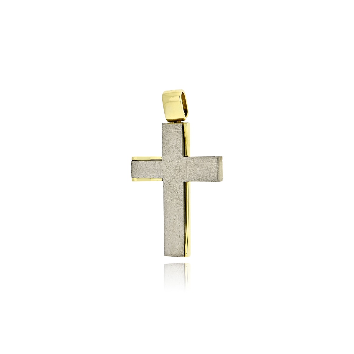Σταυρός Βάπτισης Val΄Oro για Αγόρι από Λευκό και Κίτρινο Χρυσό Κ14 039725