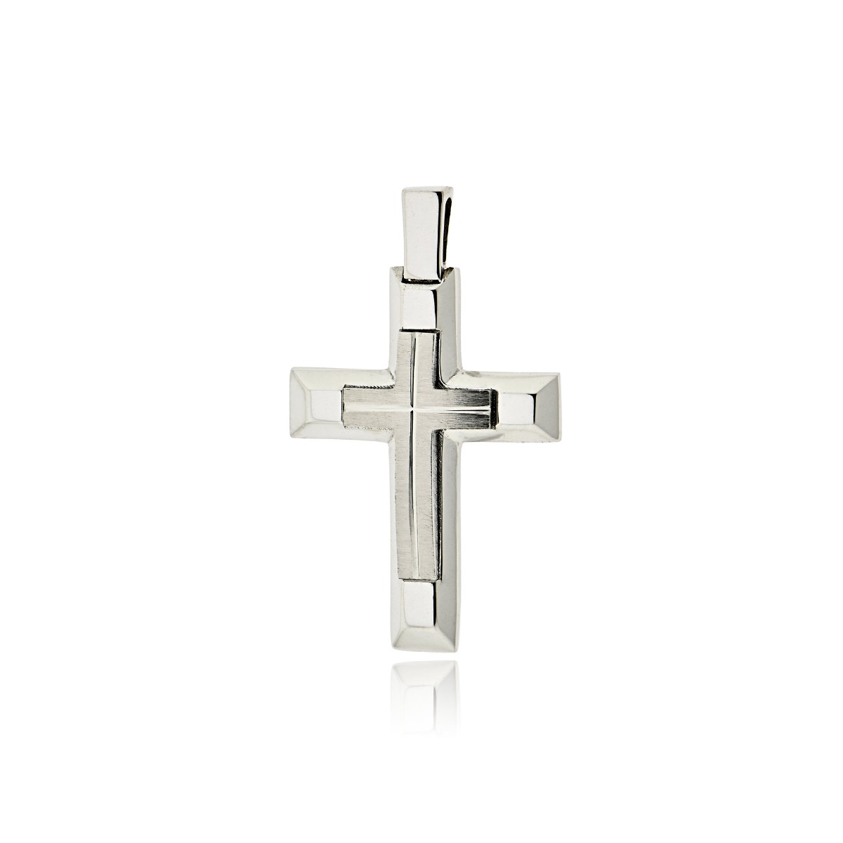 Σταυρός Βάπτισης για Αγόρι Val΄Oro Σκέτος από Λευκό Χρυσό Κ14 039735