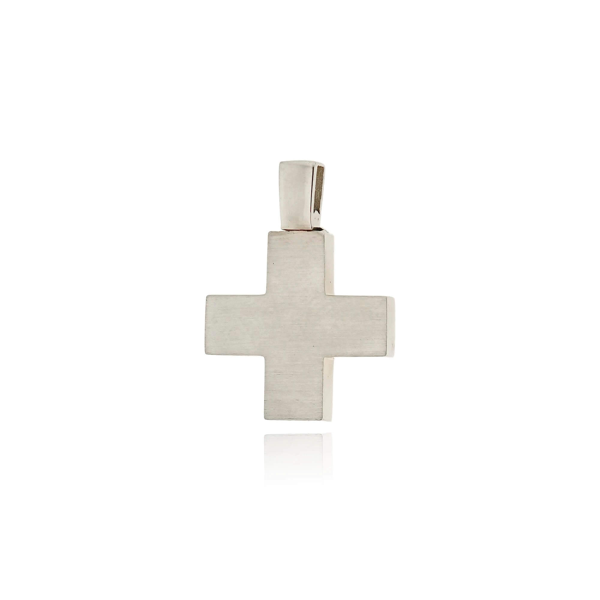 Σταυρός Βάπτισης για Αγόρι από Λευκό Χρυσό Κ14 041188