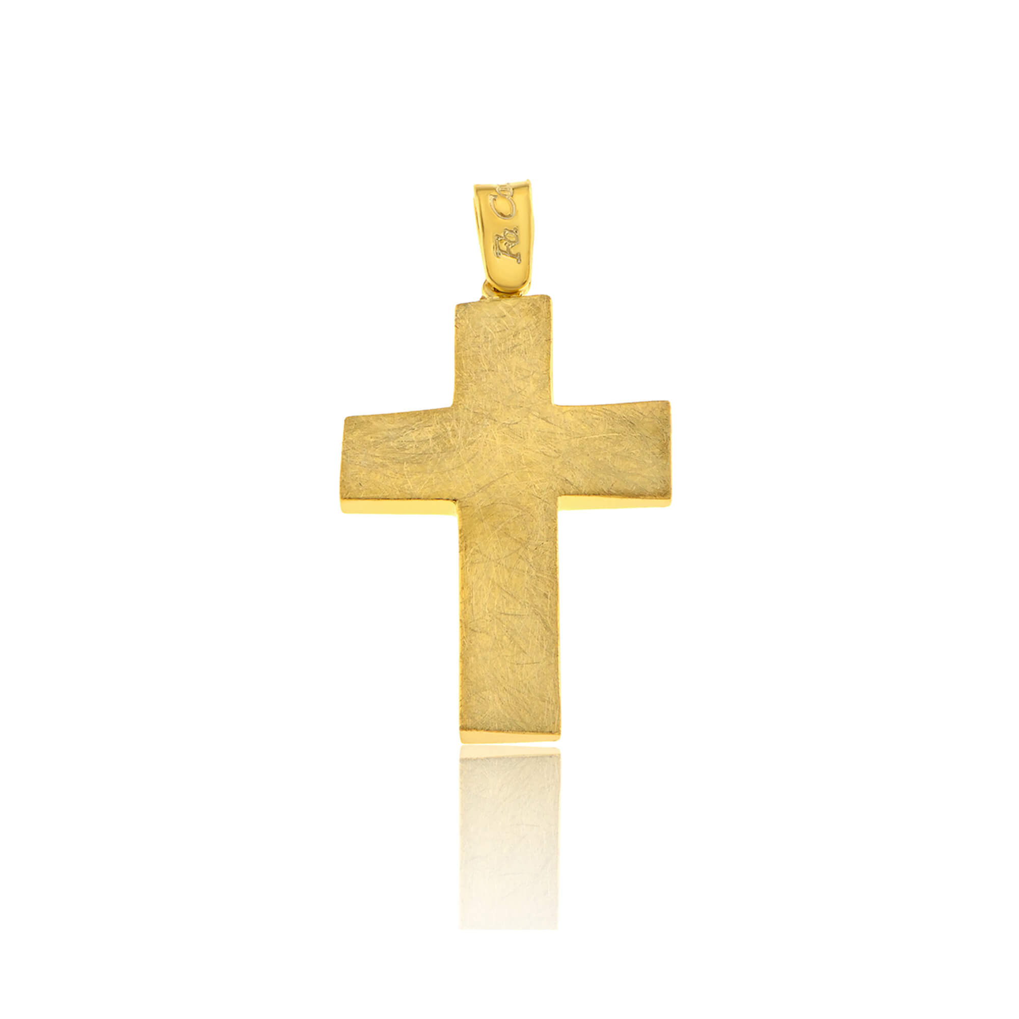 Σταυρός Βάπτισης FaCad΄oro για Αγόρι από Κίτρινο Χρυσό Κ14 CR-000774