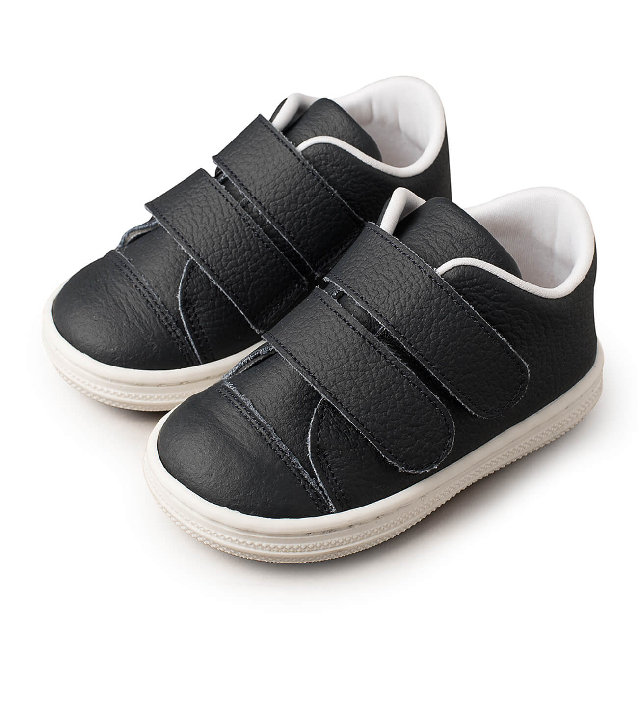 Babywalker Δερμάτινα Sneakers με Αυτοκόλλητο Μπλε
