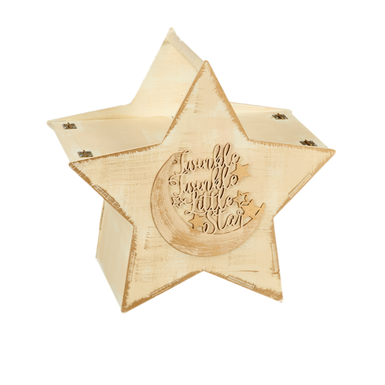 NstNastasia Ξύλινο Κουτί Βάπτισης Αστέρι 1938