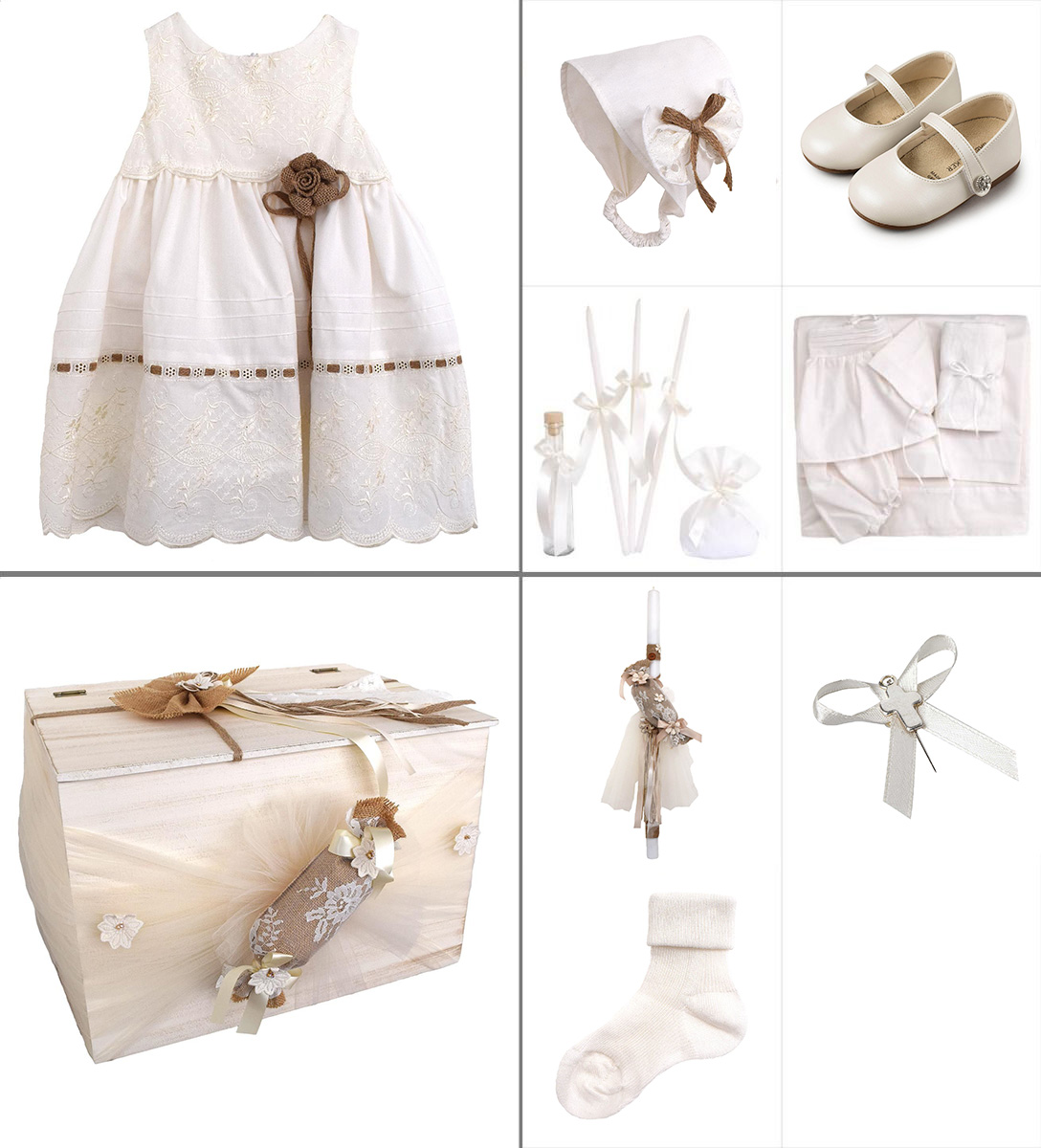 NstNastasia Βαπτιστικό Πακέτο Ολοκληρωμένο 9τεμάχια 0621