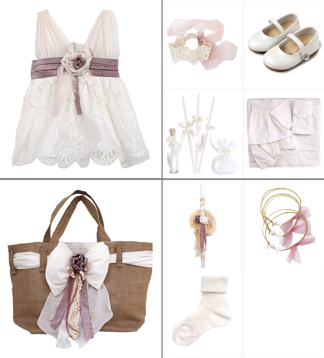 NstNastasia Βαπτιστικό Πακέτο Ολοκληρωμένο 9τεμάχια 0613