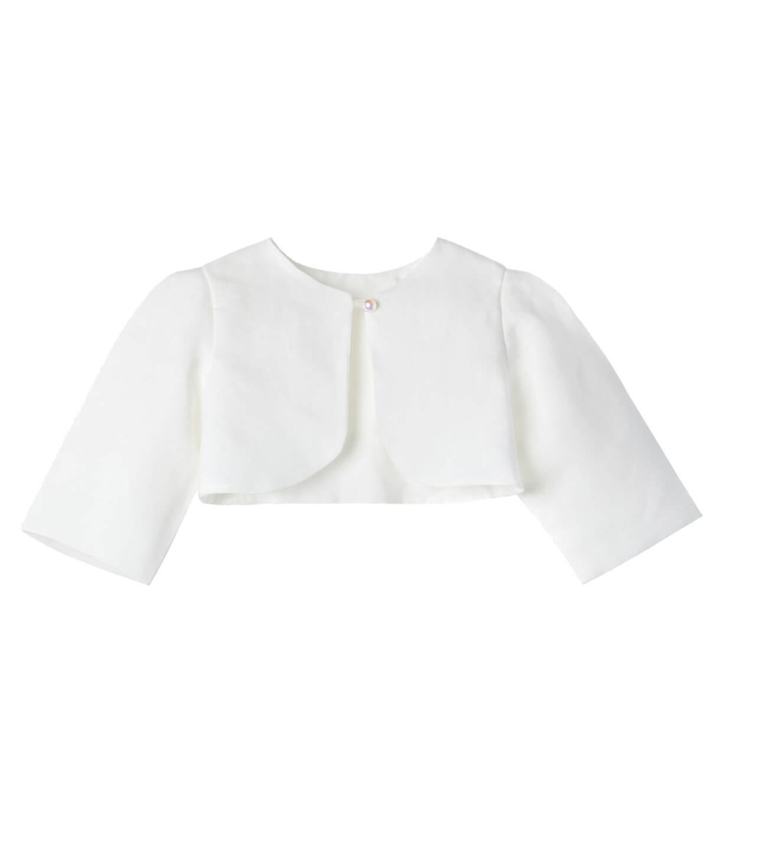 NstNastasia Βαπτιστικό μπολερό λευκό λινό Princess Paulina 0732