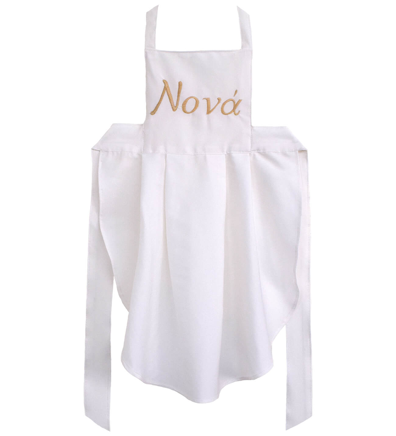 NstNastasia Ποδιά Νονάς Μπεζ κεντημένα γράμματα 0634