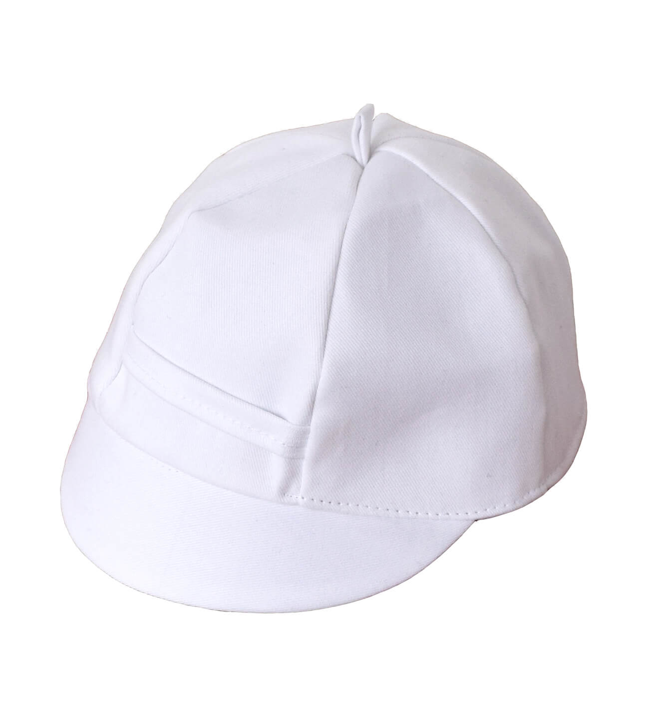 NstNastasia Βαπτιστικό Kαπέλο Τζόκεϊ Λευκό Καπαρντίνα 3950