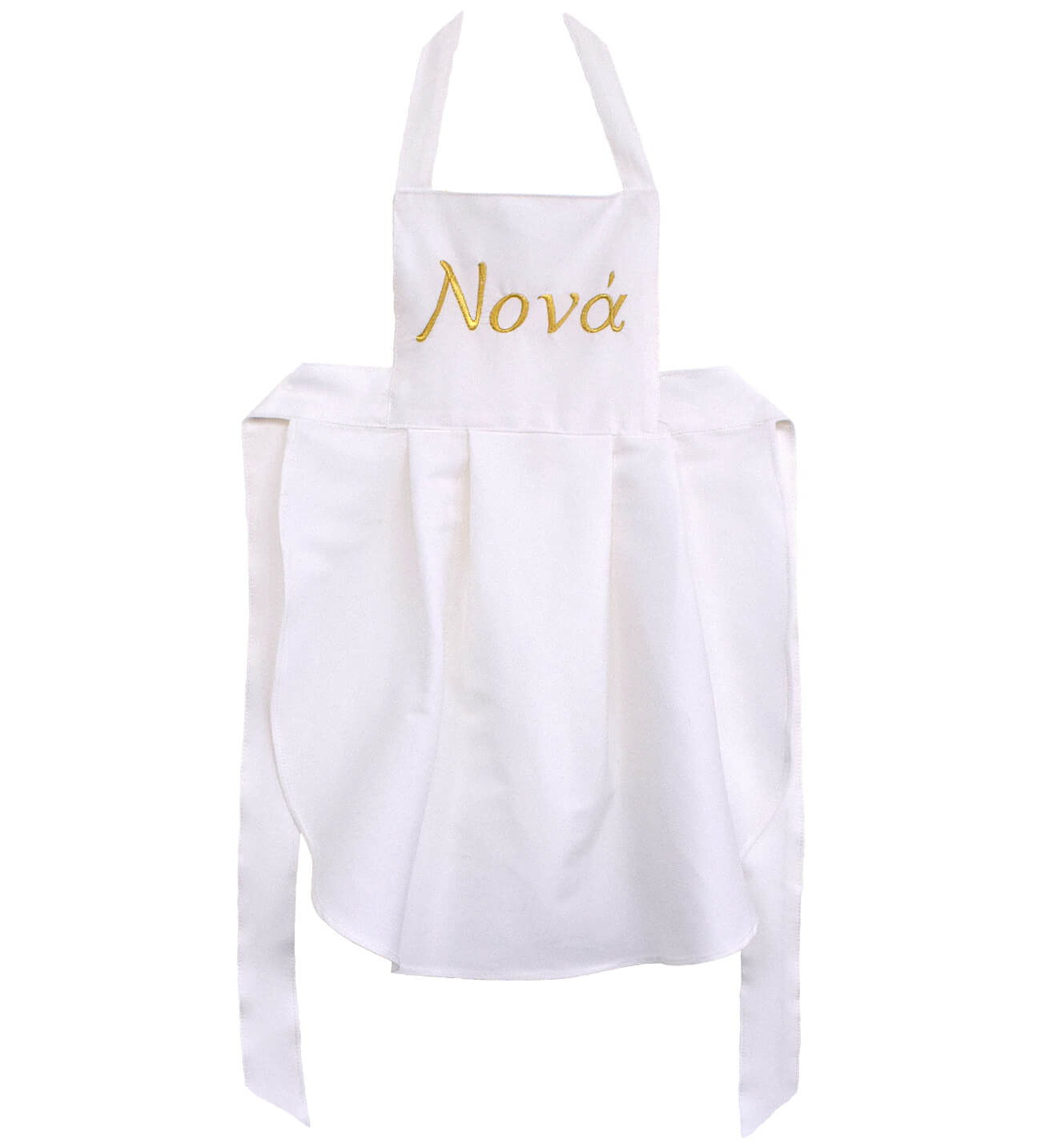 NstNastasia Ποδιά Νονάς Χρυσά κεντημέρνα γράμματα 4059