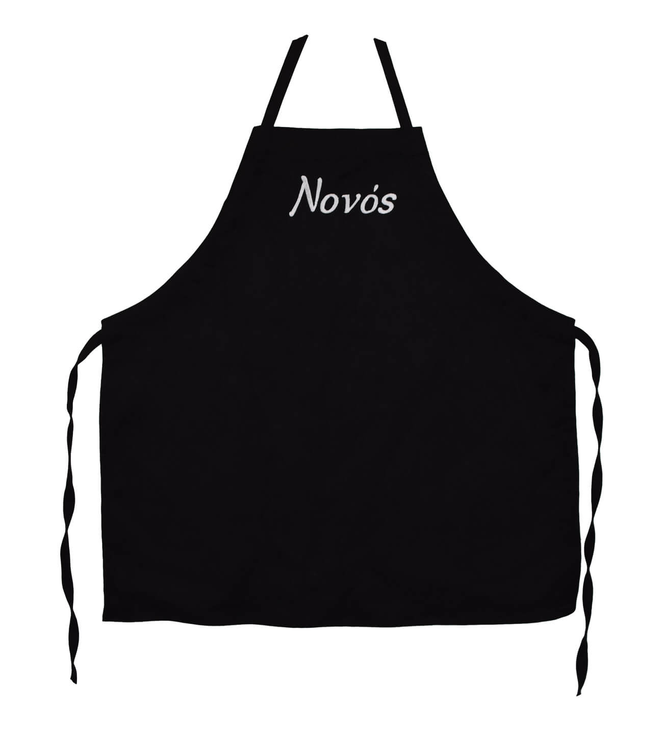 NstNastasia Ποδιά Νονού Μαύρη με λευκά κεντημένα γράμματα 4092