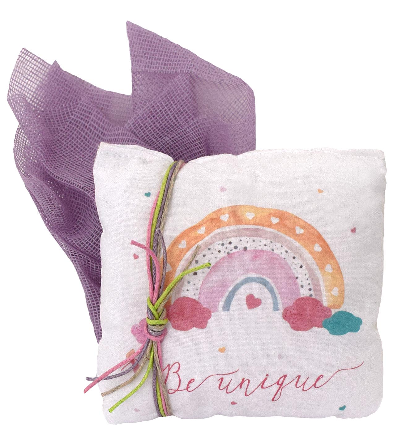 NstNastasia Μπομπονιέρες βάπτισης Μαξιλαράκι θέμα Ουράνιο Τόξο 1101