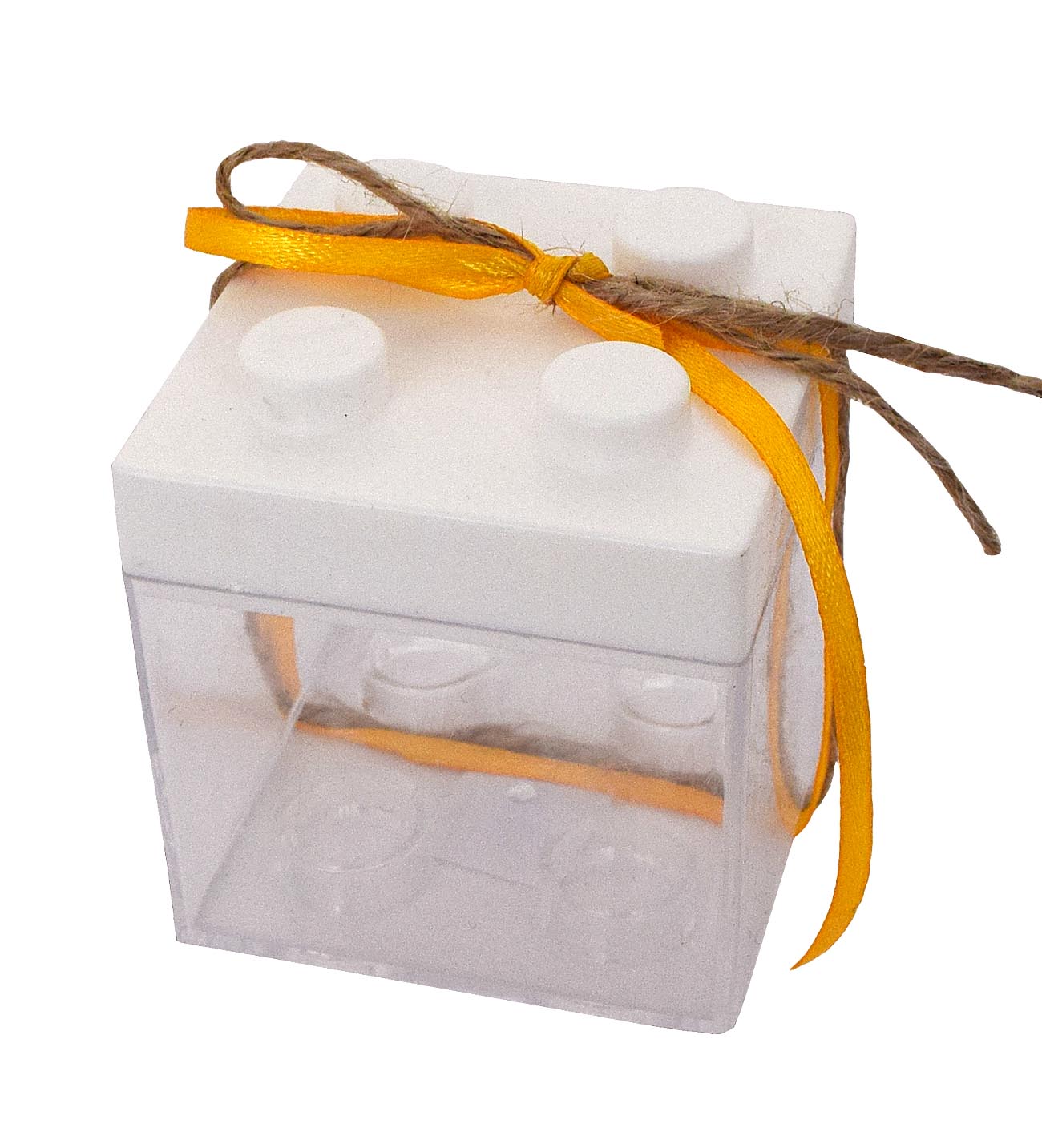 NstNastasia Μπομπονιέρες βάπτισης Τουβλάκι Λευκό 1107