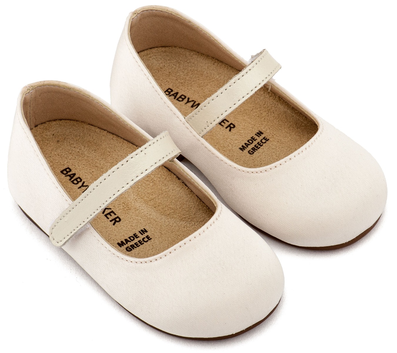 Babywalker Βαπτιστικά Γοβάκια Μονή Μπαρέτα BS3603 Εκρού