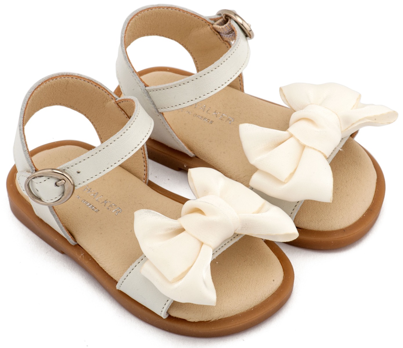 Babywalker Βαπτιστικά Πέδιλα με Διακοσμητικό Οργάντζας BW4892 Εκρού