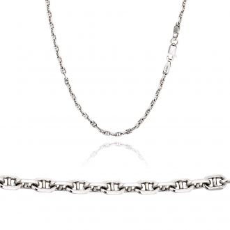 Αλυσίδα από Λευκό Χρυσό 14 Καρατίων 009391