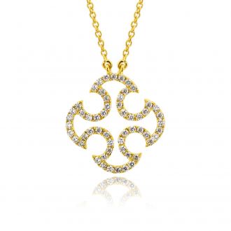 Σtταυρός από Κίτρινο Χρυσό Κ18 με Πολύτιμες Πέτρες 010219