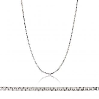 Γυναικεία Αλυσίδα Βενετσιάνα από Λευκό Χρυσό 14 Καρατίων 017537