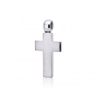 Σταυρός Βάπτισης με Λευκό Χρυσό Κ14 028387