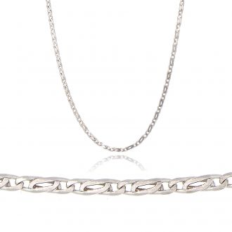 Αλυσίδα από Λευκό Χρυσό 14 Καρατίων 030800