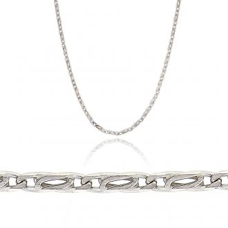 Αλυσίδα Λαιμού Λευκό Χρυσό 14 Καρατίων Κ14 030801