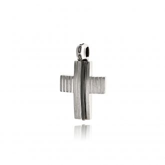 Σταυρός Βάπτισης για Αγόρι από Δίχρωμο Χρυσό Κ14 037189