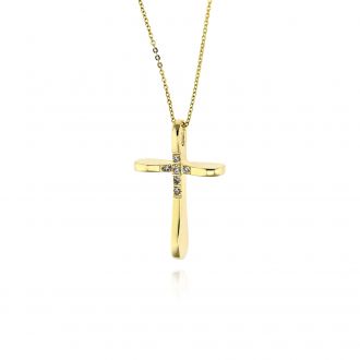 Βάπτισης Val΄Oro με Αλυσίδα για Κορίτσι Κίτρινο Χρυσό Κ14 με Πέτρες Ζιργκόν 038155