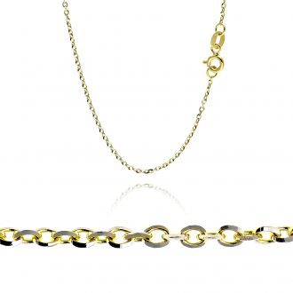 Αλυσίδα Λαιμού από Λευκό & Κίτρινο Χρυσό 14 Καρατίων 038231