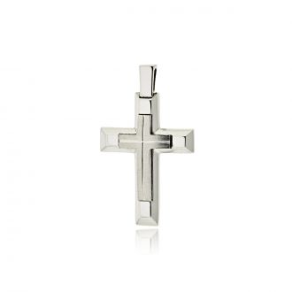 Σταυρός Βάπτισης για Αγόρι Val΄Oro Σκέτος από Λευκό Χρυσό Κ14 039735