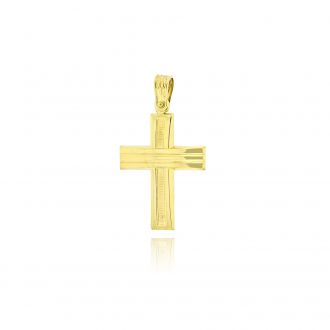 Σταυρός Βάπτισης για Αγόρι από Κίτρινο Χρυσό Κ14 040055