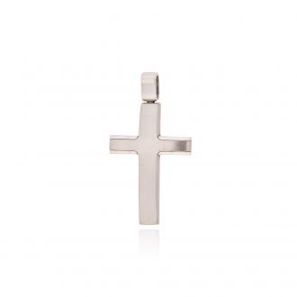 Σταυρός Βάπτισης Val΄Oro για Αγόρι από Λευκό Χρυσό 14 Καρατίων 040831