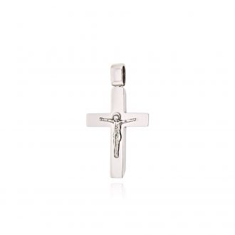 Σταυρός Βάπτισης ValOro Εσταυρωμένος για Αγόρι Λευκό Χρυσό Κ14 040832