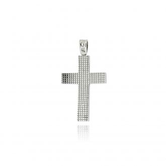 Σταυρός Βάπτισης FaCad΄oro από Λευκό Χρυσό Κ14 CR-000924