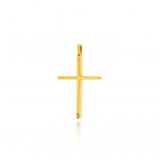 Σταυρός Βάπτισης από Κίτρινο Χρυσό Κ14 με Διαμάντια 041096
