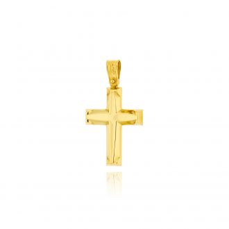 Σταυρός Βάπτισης για Αγόρι από Κίτρινο Χρυσό Κ14 041222