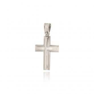 Σταυρός Βάπτισης για Αγόρι από Λευκό Χρυσό Κ14 041234