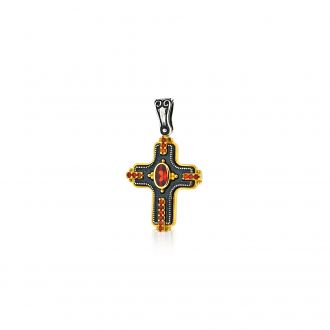 Γυναικείος Σταυρός Anastasios Creations από Ασήμι 925 με Πέτρες Ζιργκόν 042006
