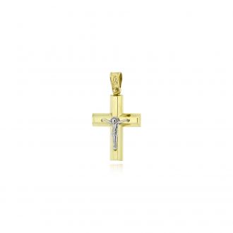 Σταυρός Βάπτισης από Κίτρινο Χρυσό Κ14 042292
