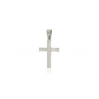 Σταυρός Βάπτισης από Λευκό Χρυσό Κ14 042294