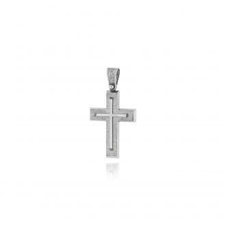 Σταυρός Βάπτισης για Αγόρι από Λευκό Χρυσό Κ14 042640