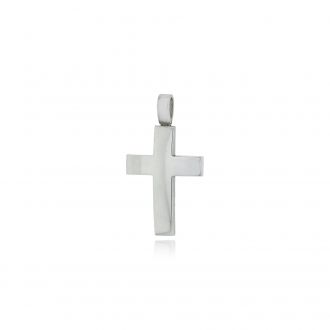 Σταυρός Βάπτισης Σκέτος από Λευκό Χρυσό Κ14 042651