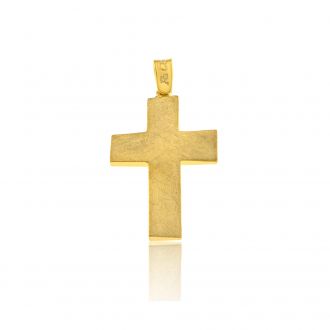 Σταυρός Βάπτισης FaCad΄oro για Αγόρι από Κίτρινο Χρυσό Κ14 CR-000774