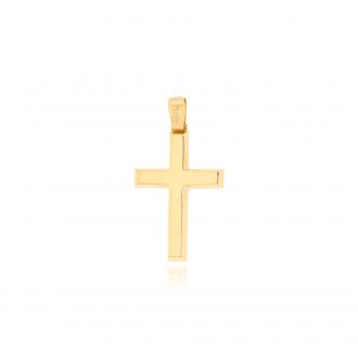 Σταυρός Βάπτισης για Αγόρι Σκέτος από Κίτρινο Χρυσό Κ14 043901