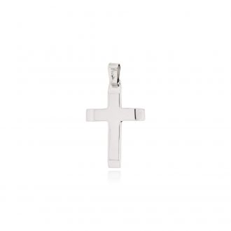 Σταυρός Βάπτισης για Αγόρι Σκέτος από Λευκό Χρυσό Κ14 043963