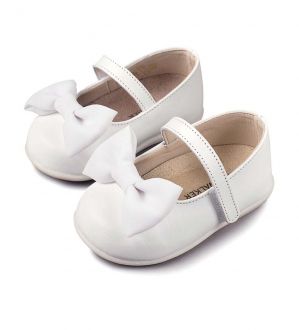 Babywalker Βαπτιστικές Δερμάτινες Μπαλαρίνες σε Χρώμα Λευκό