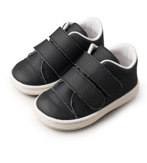 Babywalker Δερμάτινα Sneakers με Αυτοκόλλητο Μπλε
