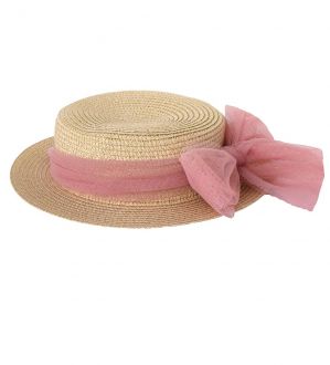 NstNastasia Ψάθινο καπέλο βάπτισης 0053
