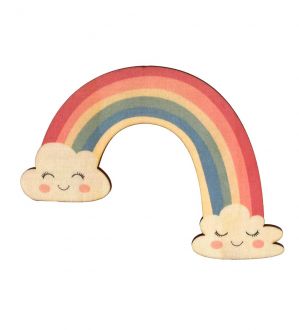 Ξύλινο Διακοσμητικό Ουράνιο Τόξο 0059