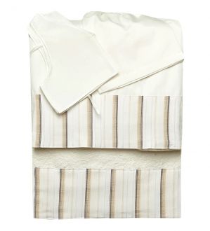 NstNastasia Λαδόπανα βάπτισης Αγόρι Εκρού, 6τεμάχια (Εσώρουχα/ Πετσέτα/ Πετσέτα χεριών/ Σεντόνι) 0784