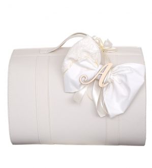 NstNastasia Τσάντα Βάπτισης Συνθετικό Δέρμα Φιόγκος Ξύλινο Όνομα 1905